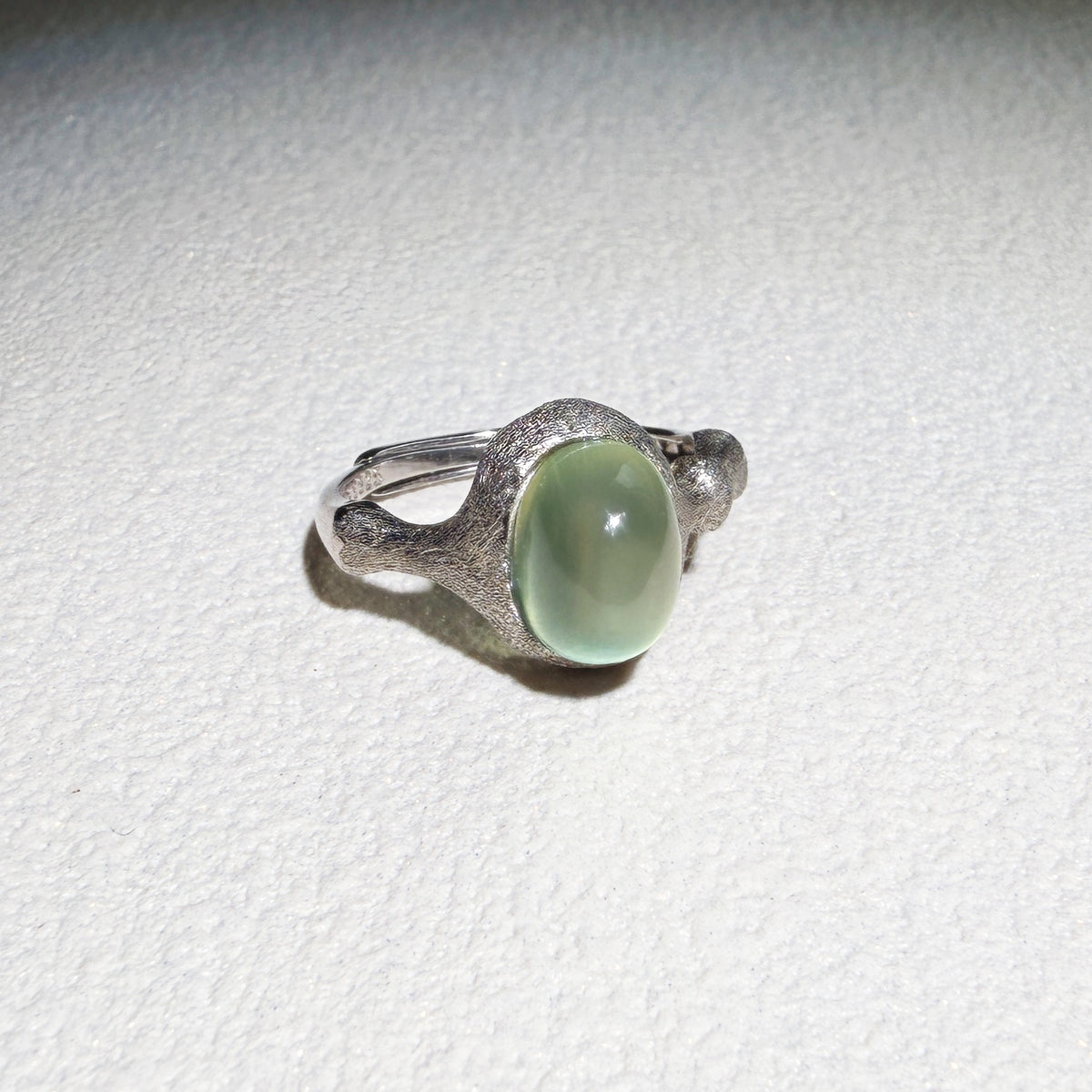 Natural Prehnite Ring