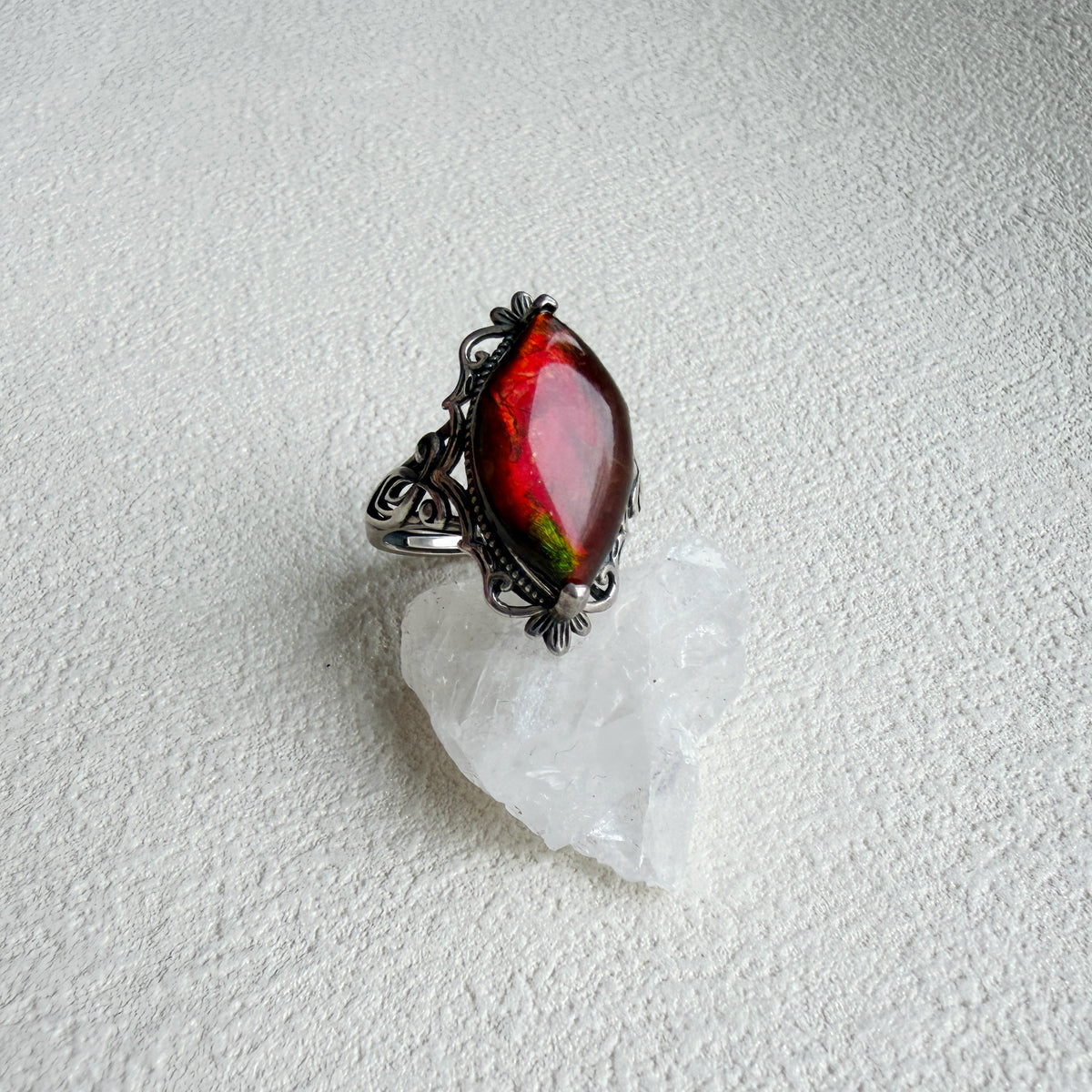 Natural Ammolite Ring