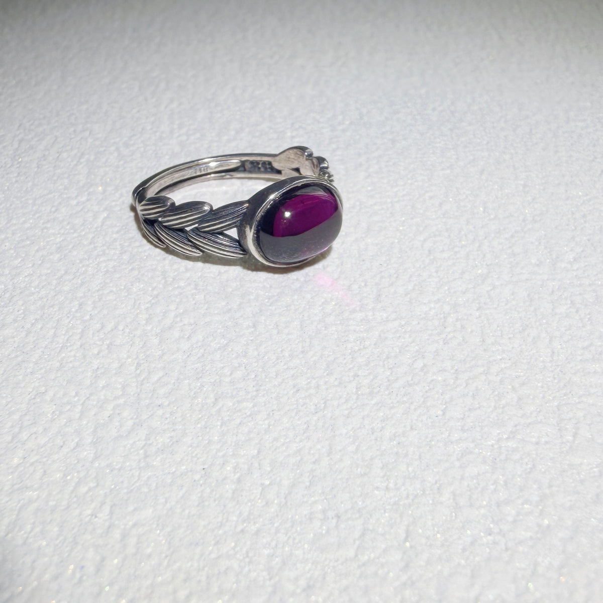 Natural Rhodolite Garnet Ring