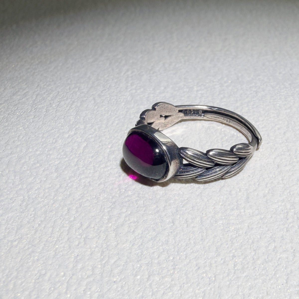Natural Rhodolite Garnet Ring