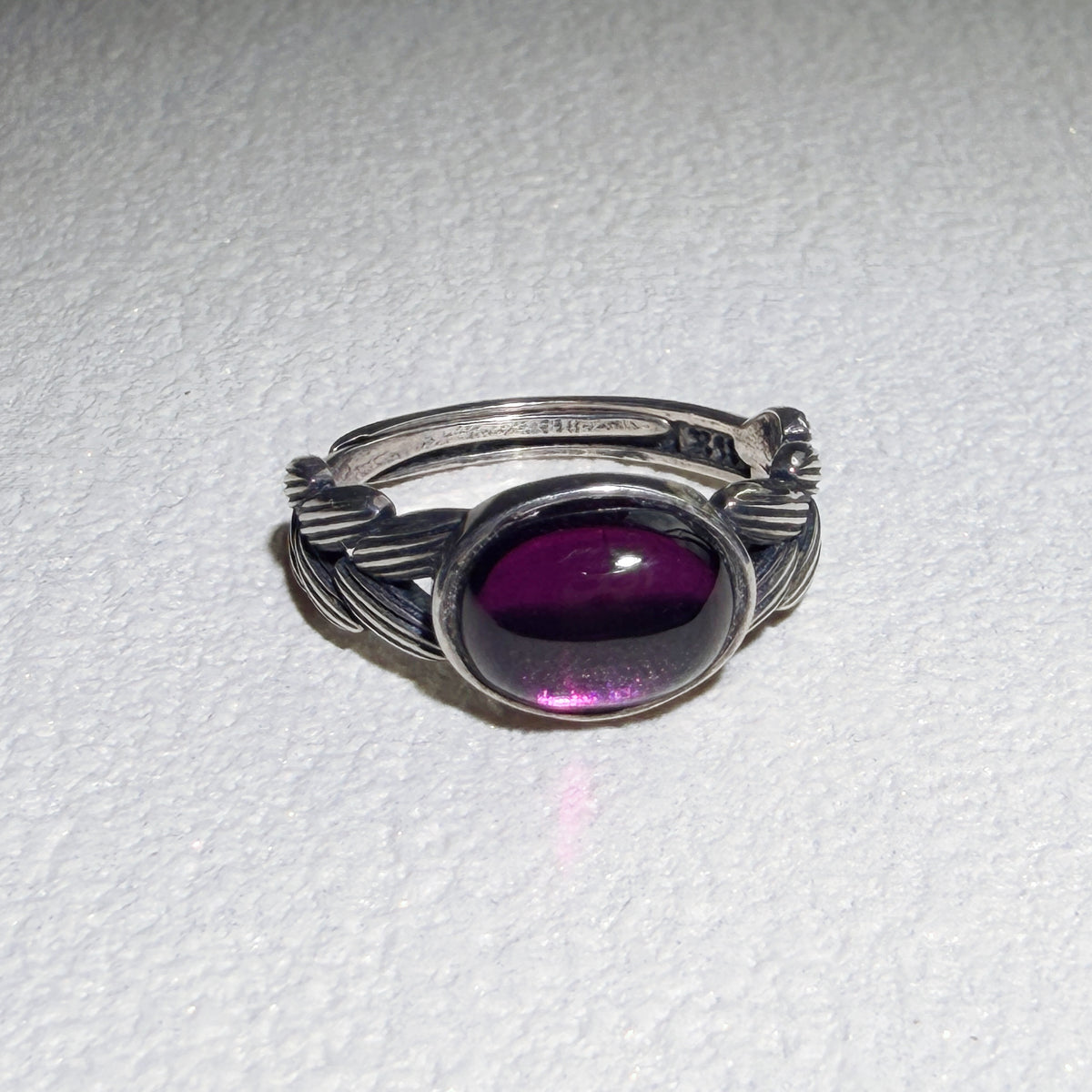 Natural Rhodolite Garnet Ring