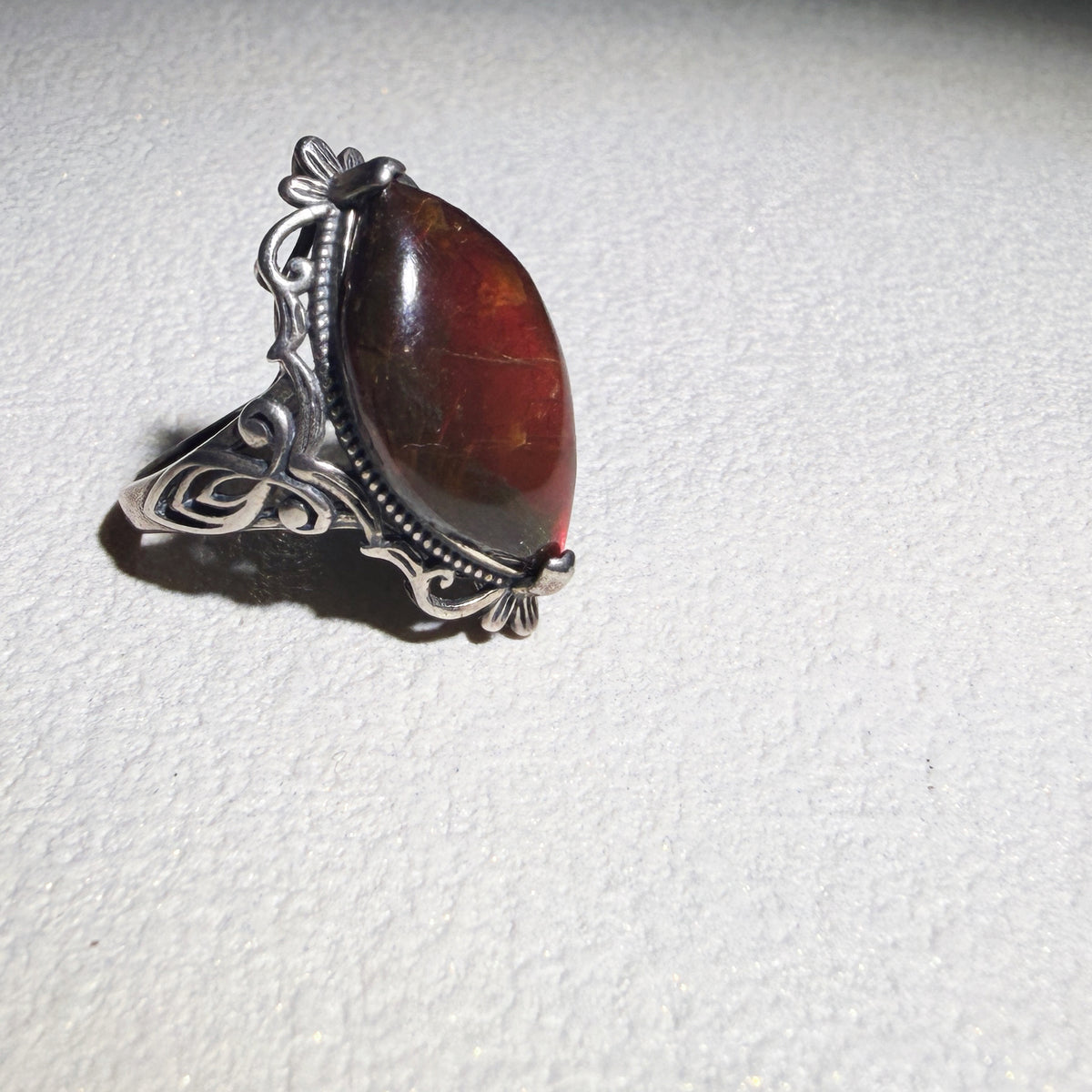 Natural Ammolite Ring