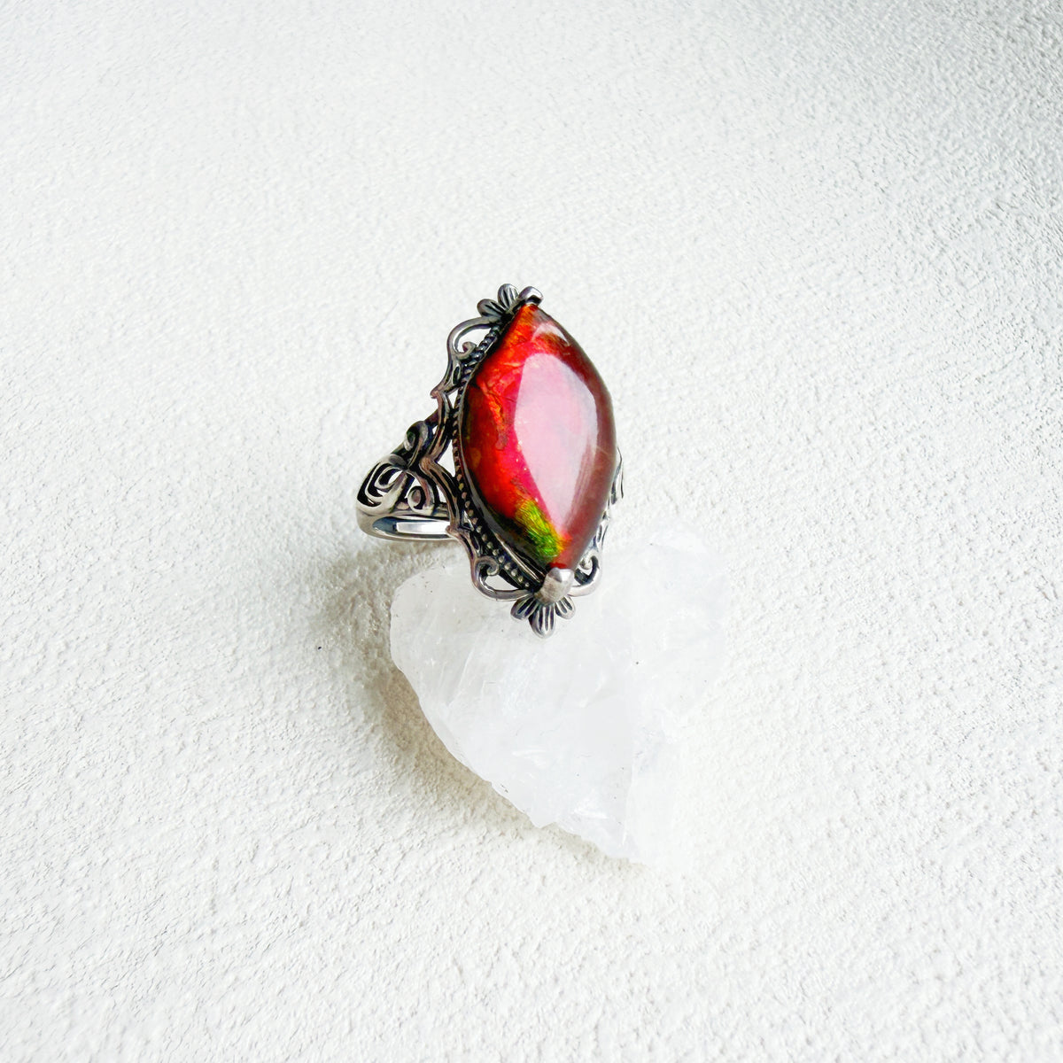 Natural Ammolite Ring