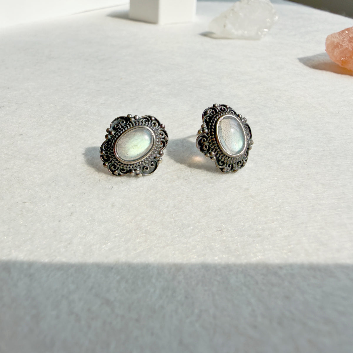 Natural Labradorite Earrings