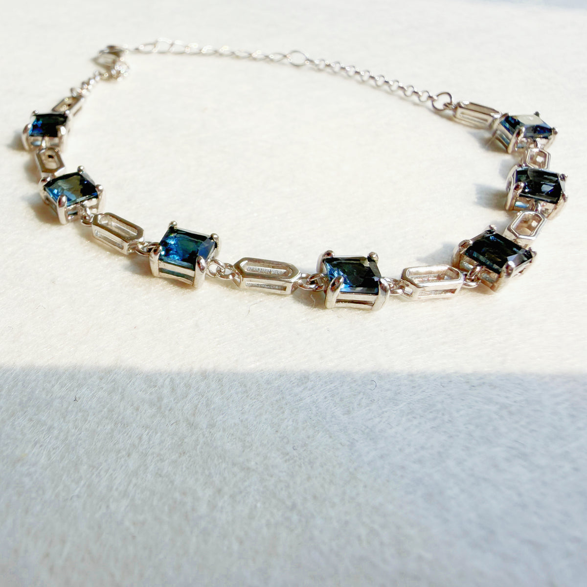 Natural London Blue Topaz Bracelet