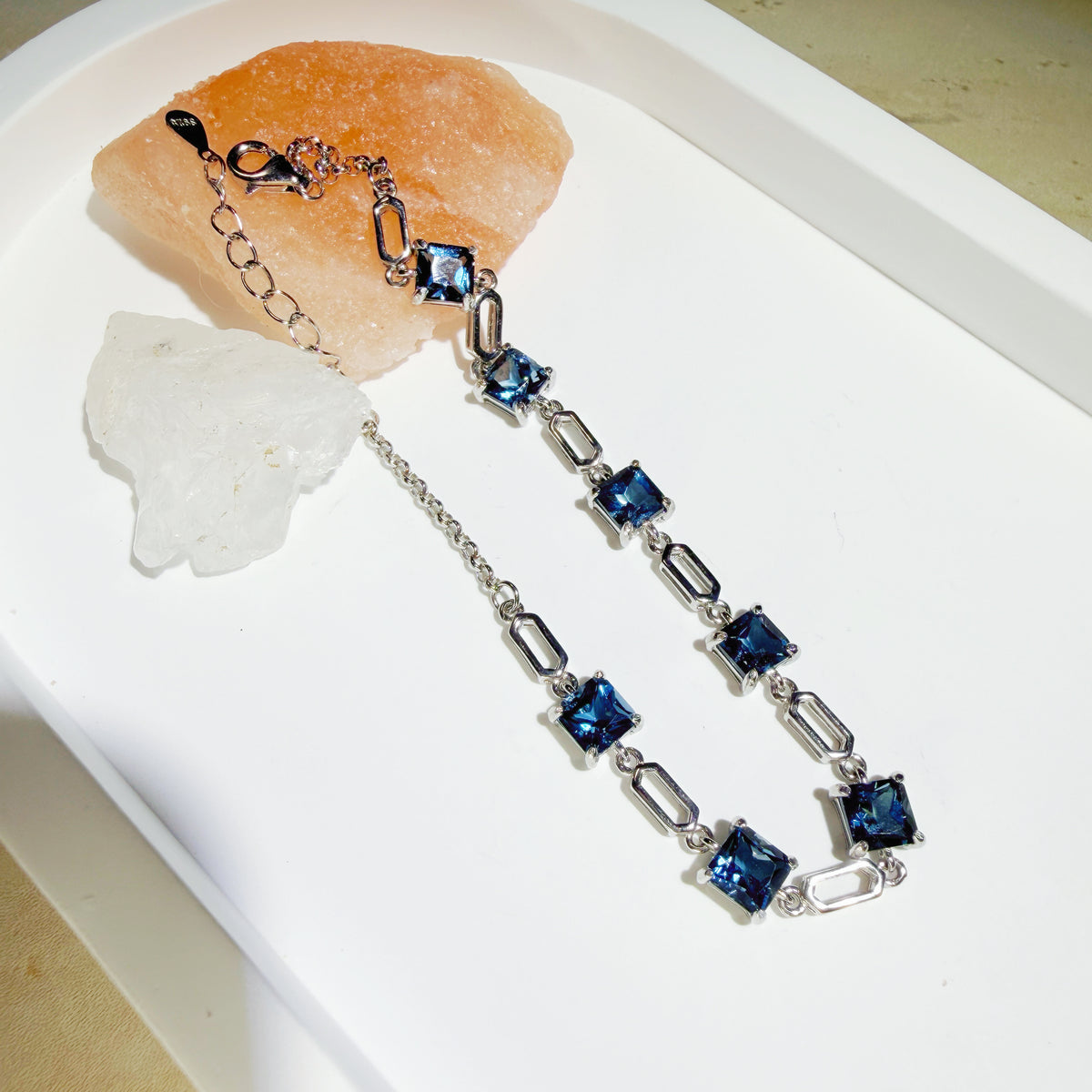 Natural London Blue Topaz Bracelet