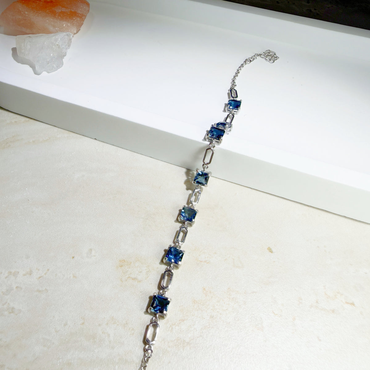 Natural London Blue Topaz Bracelet