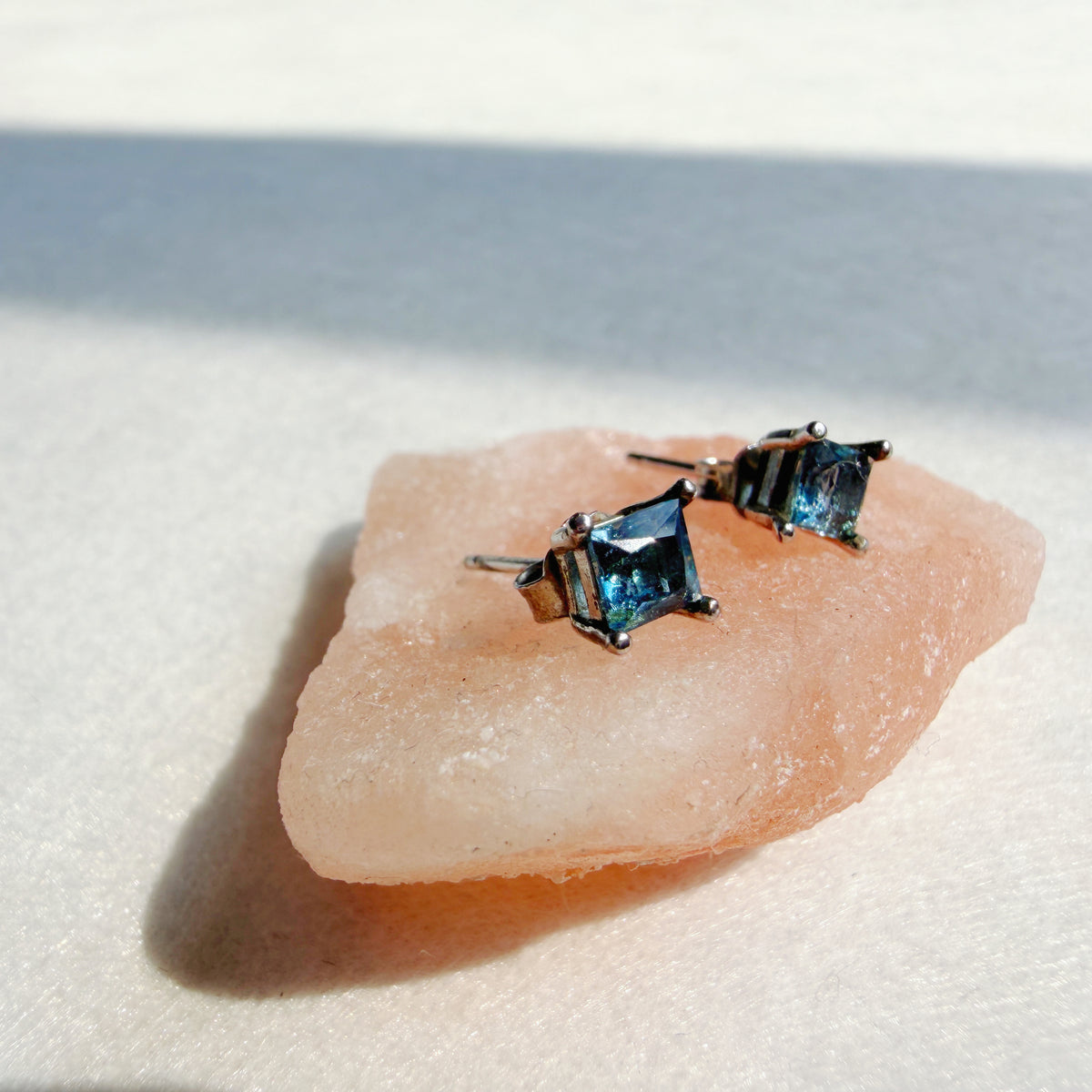Natural London blue Topaz Earrings