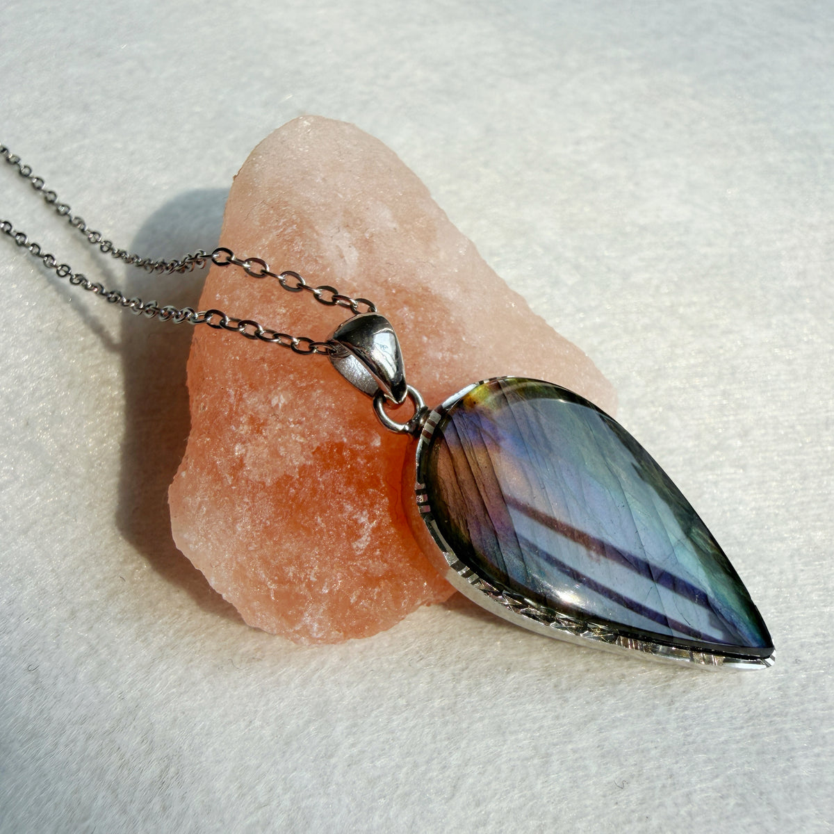 Natural Labradorite Pendant