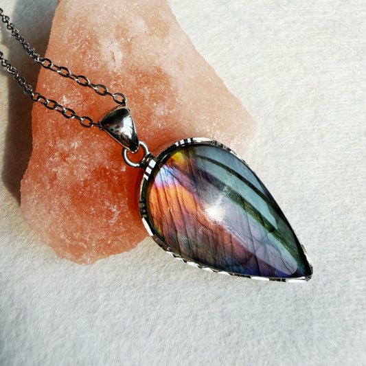 Natural Labradorite Pendant