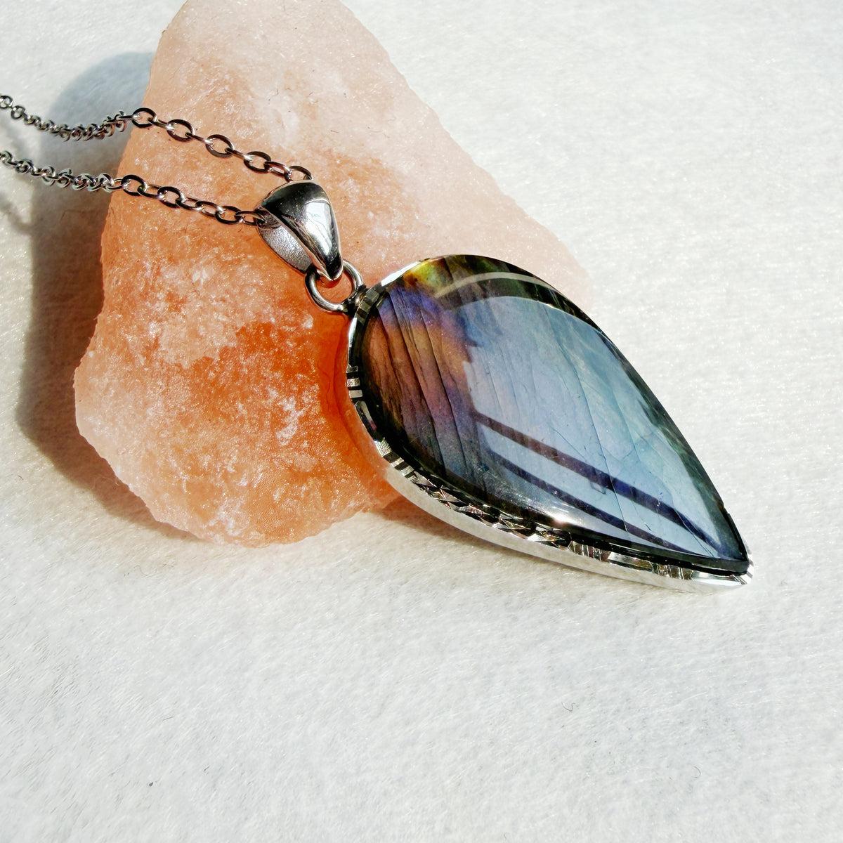 Natural Labradorite Pendant