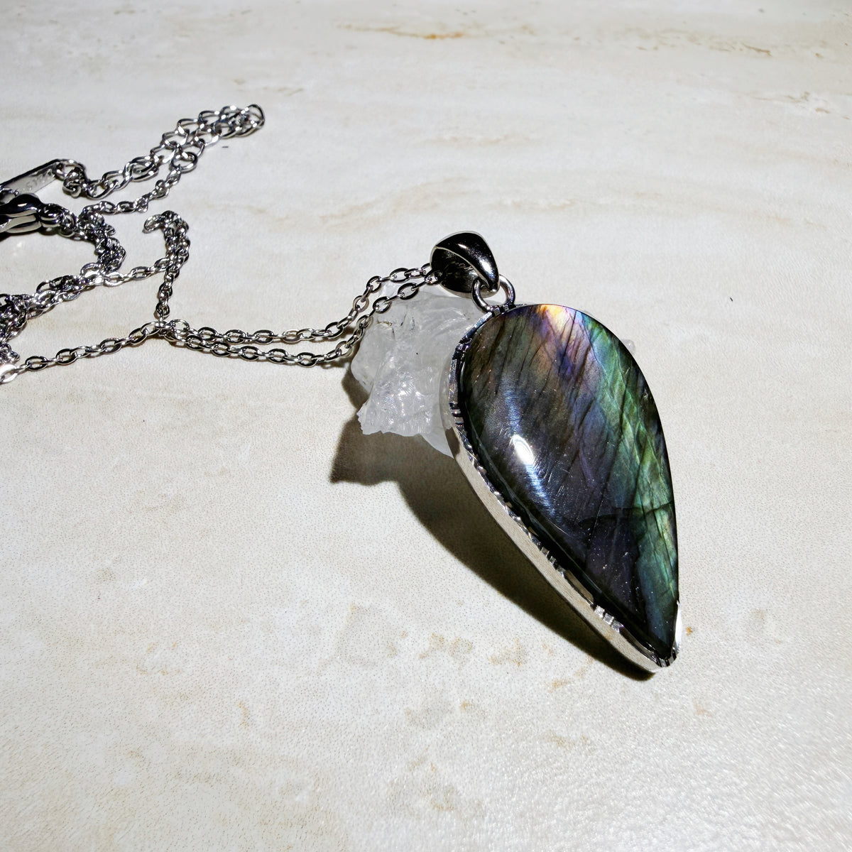 Natural Labradorite Pendant