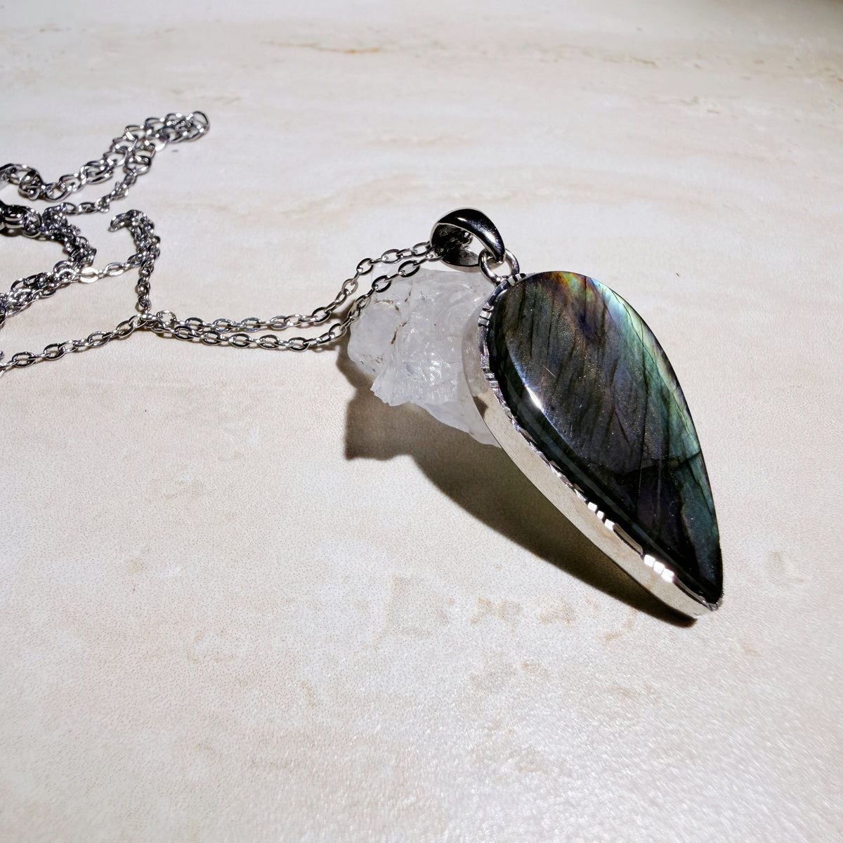 Natural Labradorite Pendant