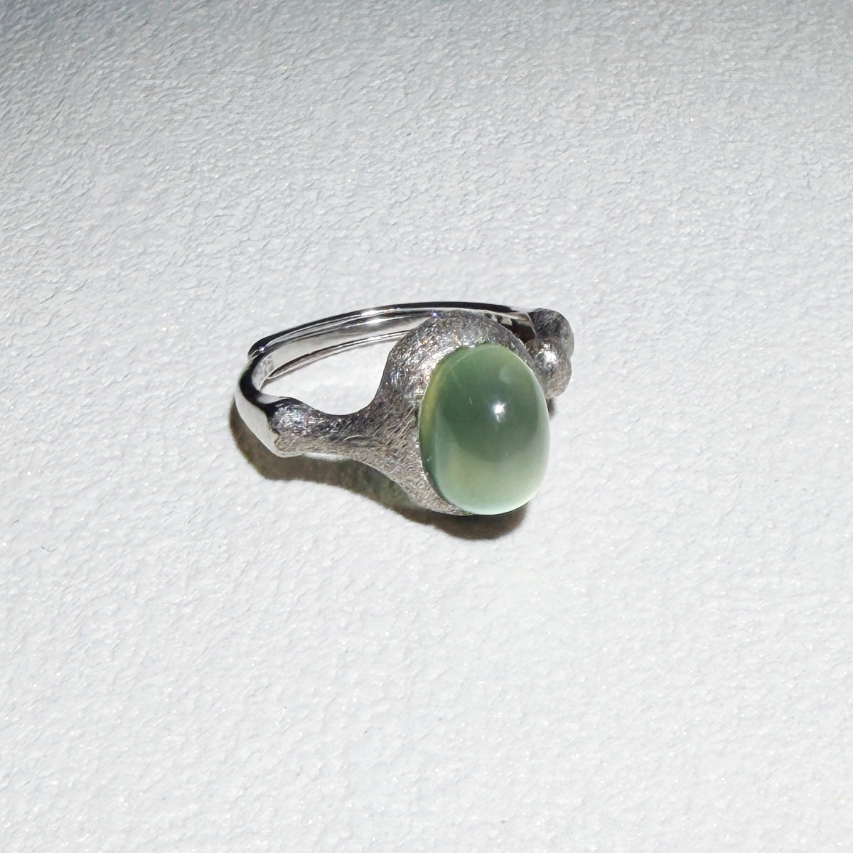 Natural Prehnite Ring